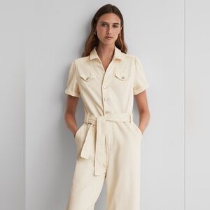 PAIGE Ivory Button-Up Jumpsuit